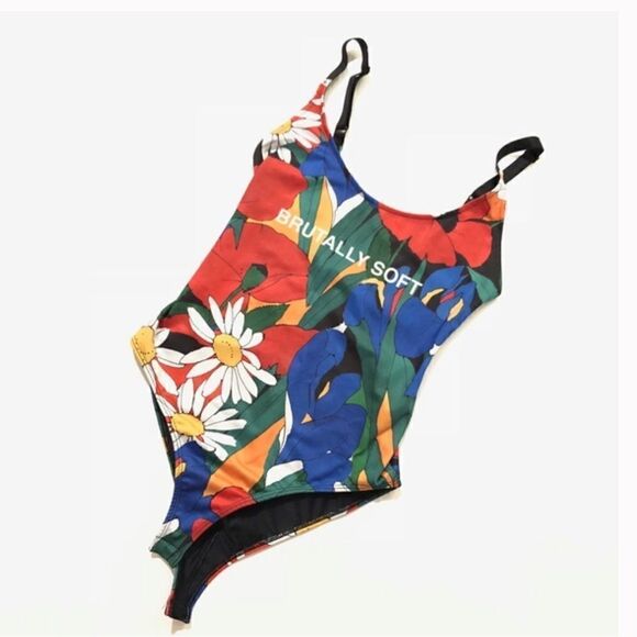 NWT ZARA TRF BRUTALLY SOFT FLORAL BODYSUIT SZ S - Picture 2 of 4